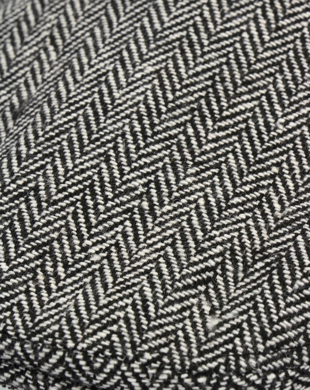 80er Casual Classics Schiebermütze mit Fischgrätenmuster Grau