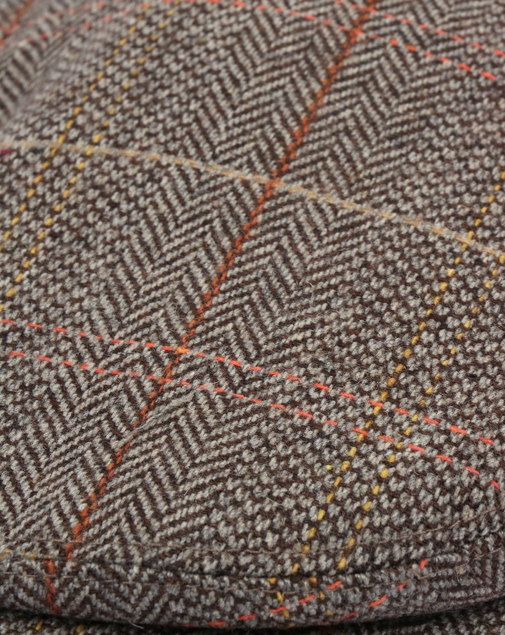 80er Casual Classics Tweed Schiebermütze Braun/Grau
