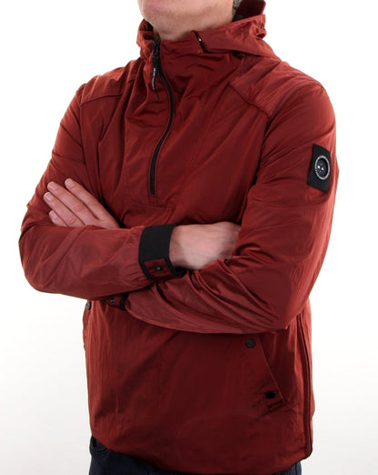 Marshall Artist – Liquid Nylon-Jacke mit halbem Reißverschluss in Burnt Orange