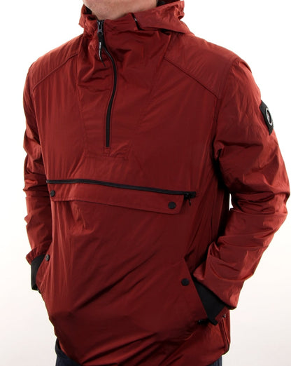 Marshall Artist – Liquid Nylon-Jacke mit halbem Reißverschluss in Burnt Orange