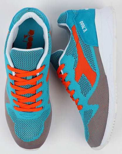 Diadora V7000 Weave Sneakers Cyanblau/Orange