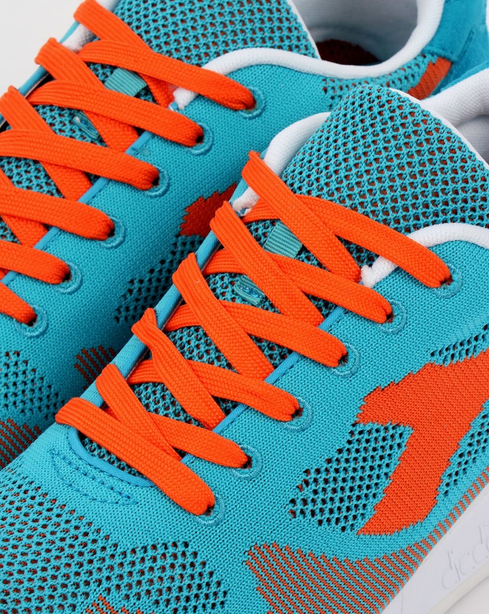 Diadora V7000 Weave Sneakers Cyanblau/Orange