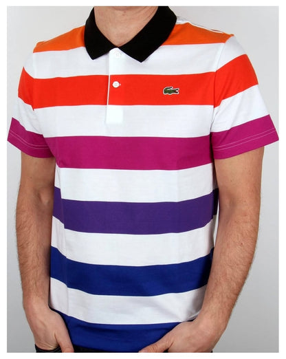 Lacoste Multi Stripe Poloshirt Weiß/Mix
