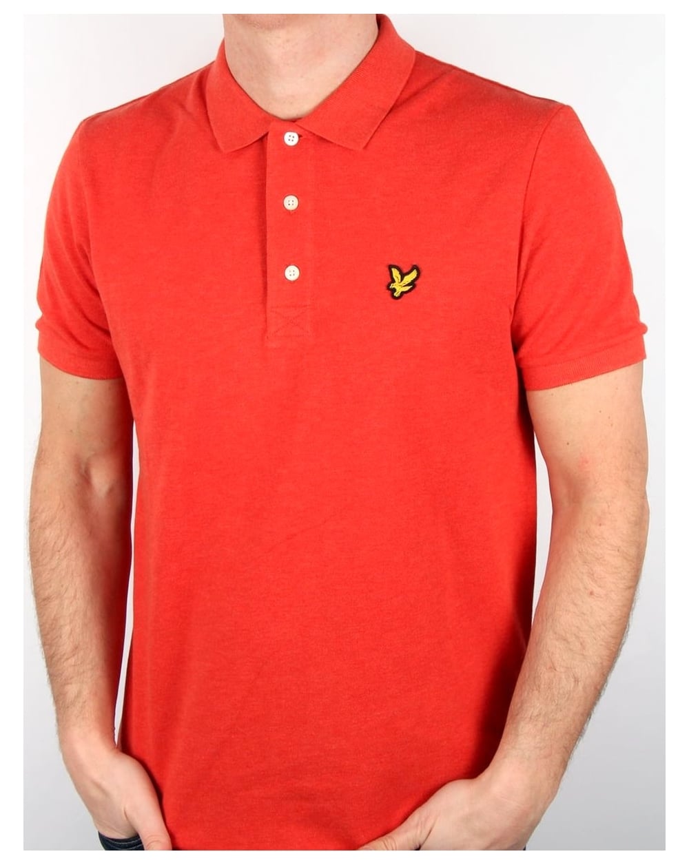 Lyle And Scott – Poloshirt in Flammenrot meliert