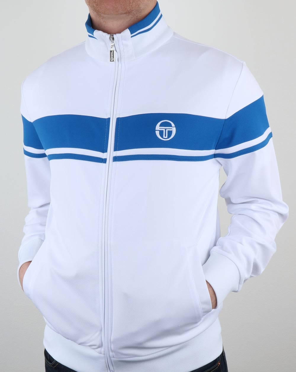 Sergio Tacchini Masters Trainingsjacke Weiß/Royal
