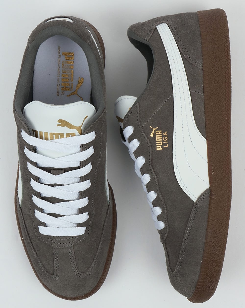 Puma Liga Suede Sneakers Stahlgrau/Weiß
