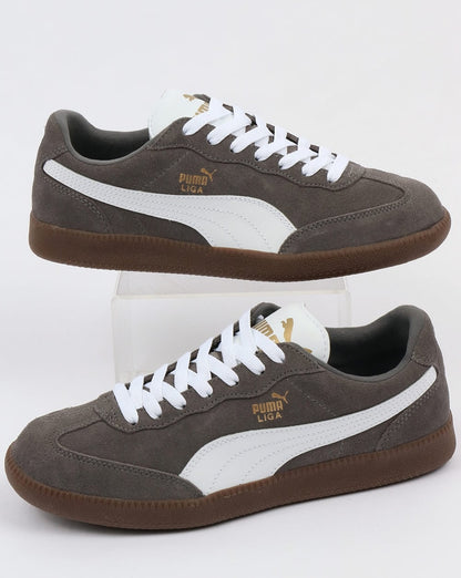 Puma Liga Suede Sneakers Stahlgrau/Weiß