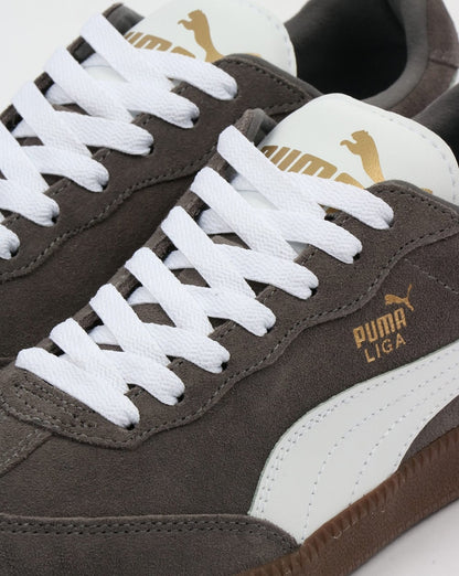 Puma Liga Suede Sneakers Stahlgrau/Weiß