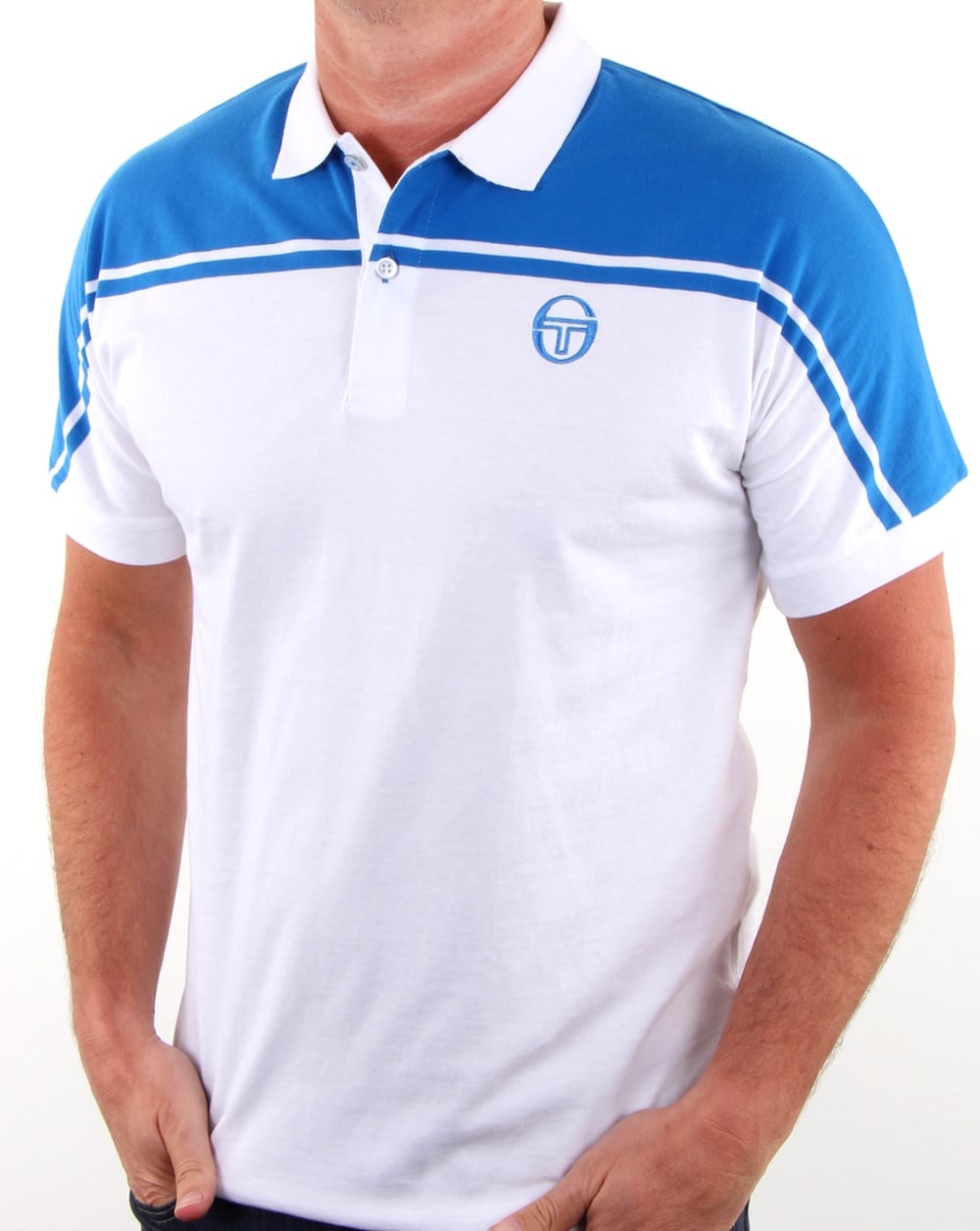 Sergio Tacchini New Young Line Poloshirt Weiß/Royal