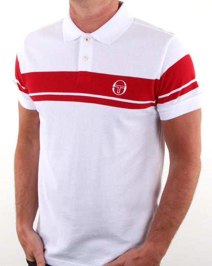 Sergio Tacchini Young Line Poloshirt Weiß/Rot