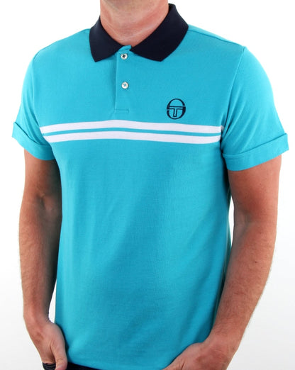 Sergio Tacchini Supermac Poloshirt Fresh Blau/Weiß