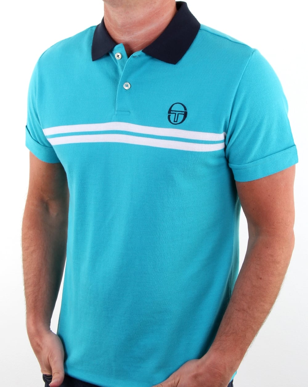 Sergio Tacchini Supermac Poloshirt Fresh Blau/Weiß