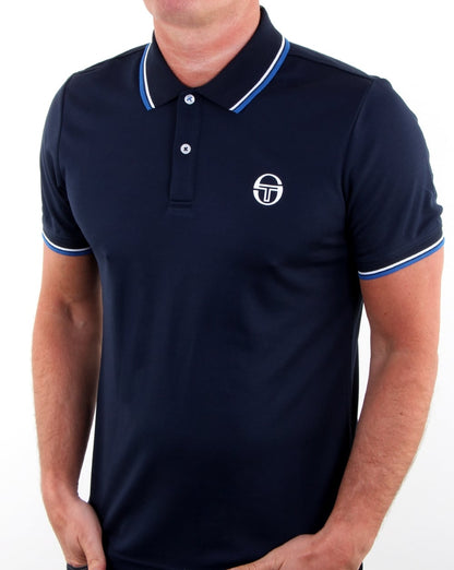 Sergio Tacchini Reed Poloshirt Marine/Weiß