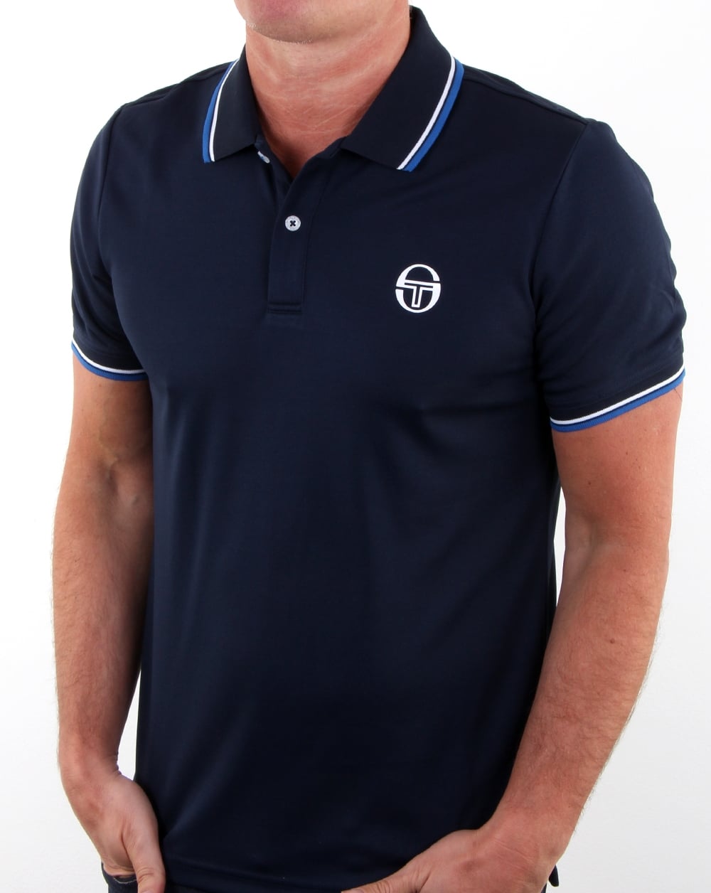 Sergio Tacchini Reed Poloshirt Marine/Weiß