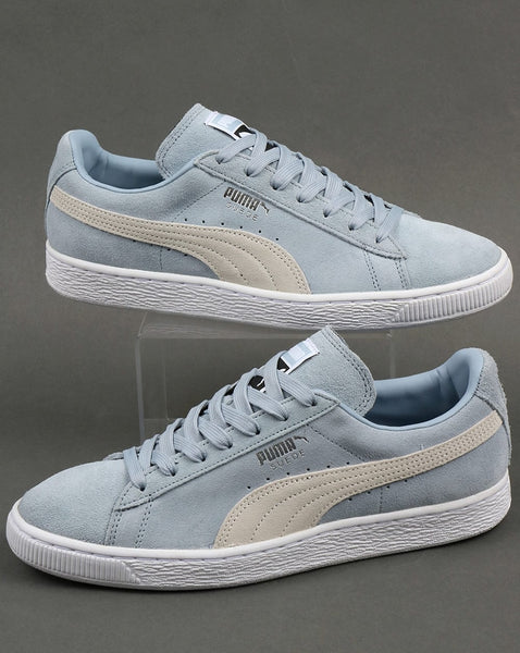Puma Suede Classic Trainers Sky Blue/White