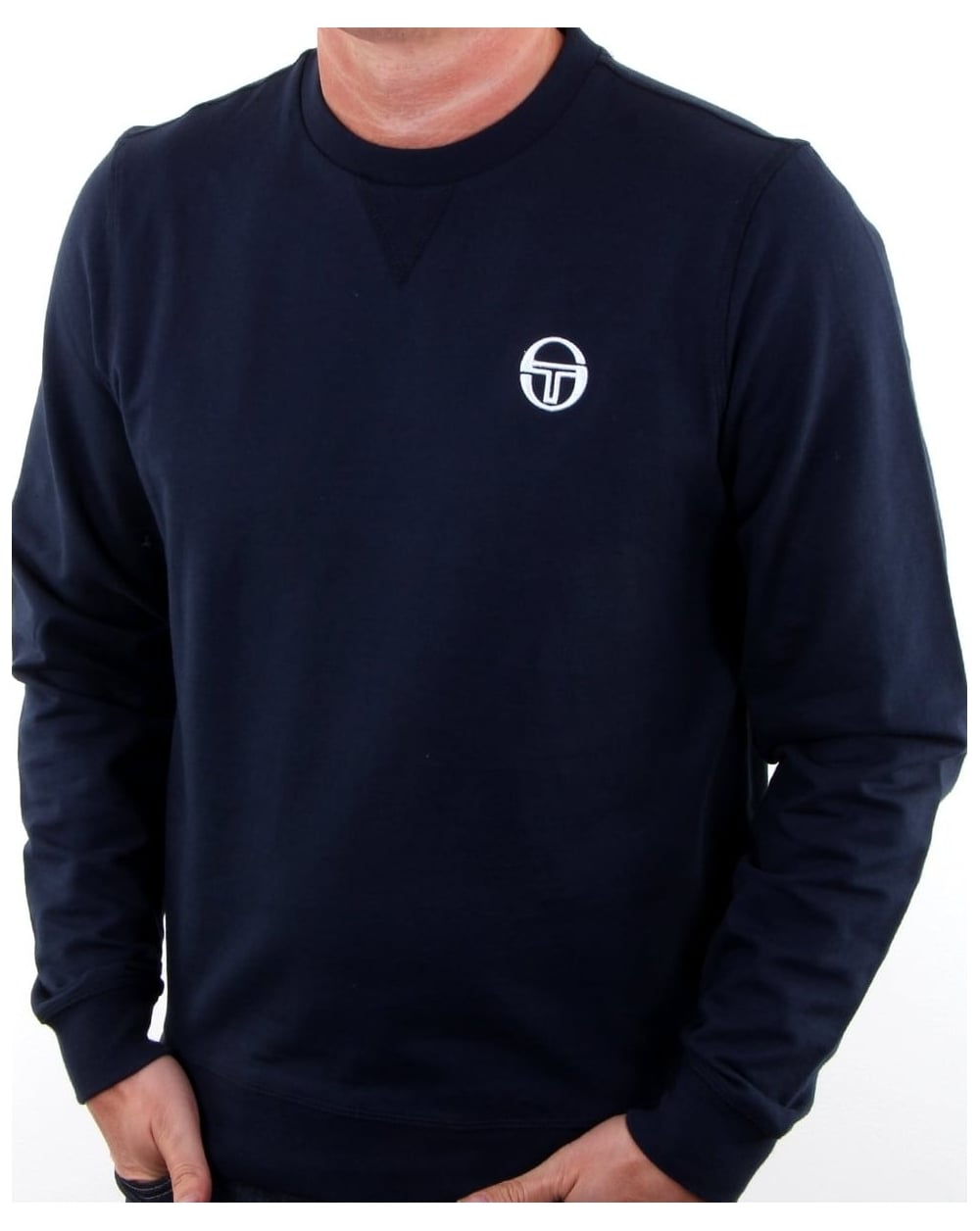 Sergio Tacchini Logo Sweatshirt Marine/Weiß