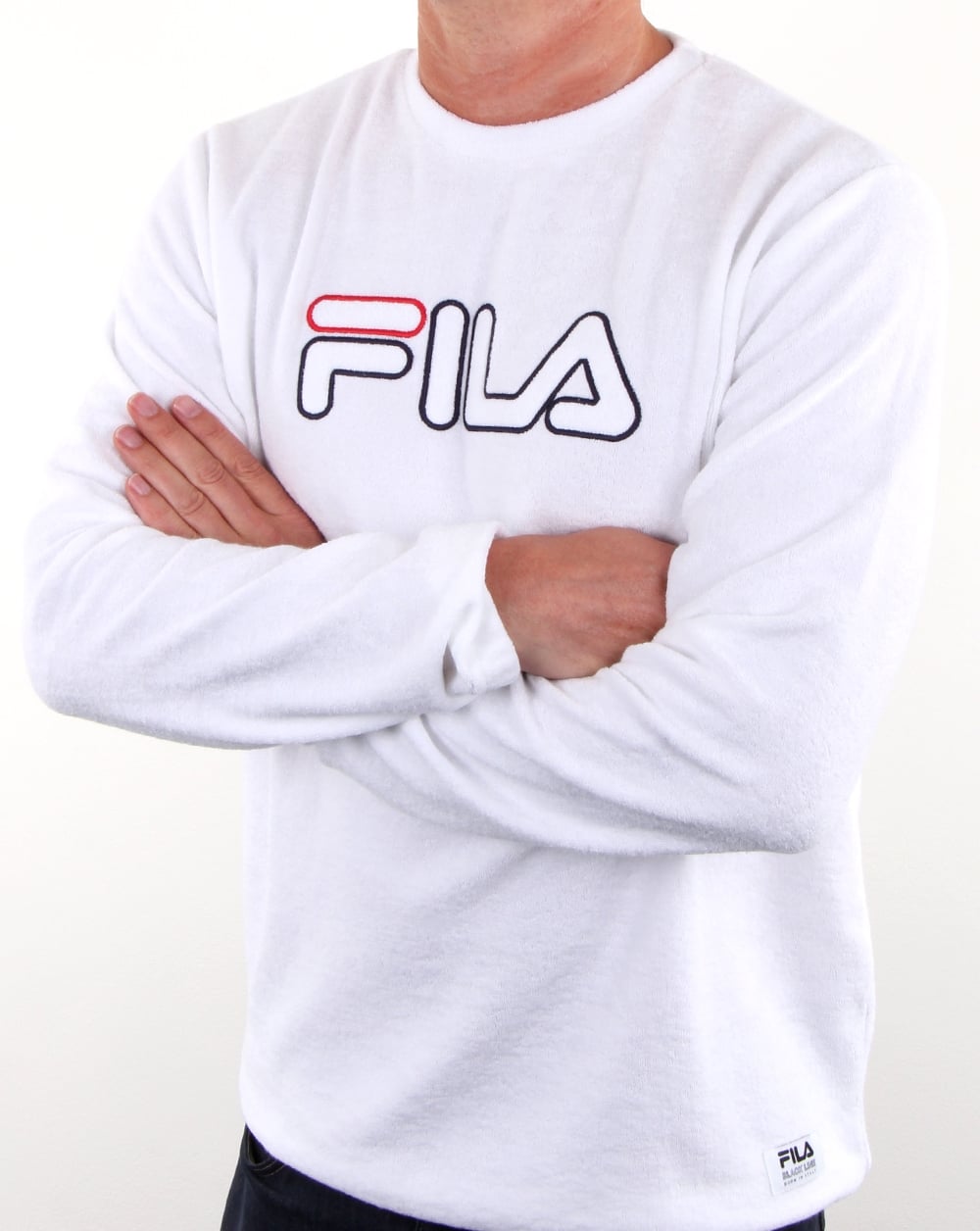 Fila Vintage Cristallo Frottee-Sweatshirt Weiß