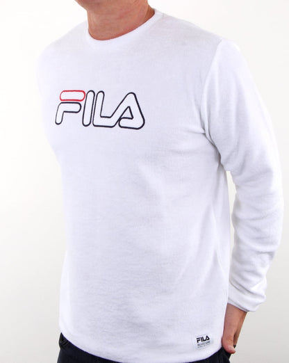 Fila Vintage Cristallo Frottee-Sweatshirt Weiß