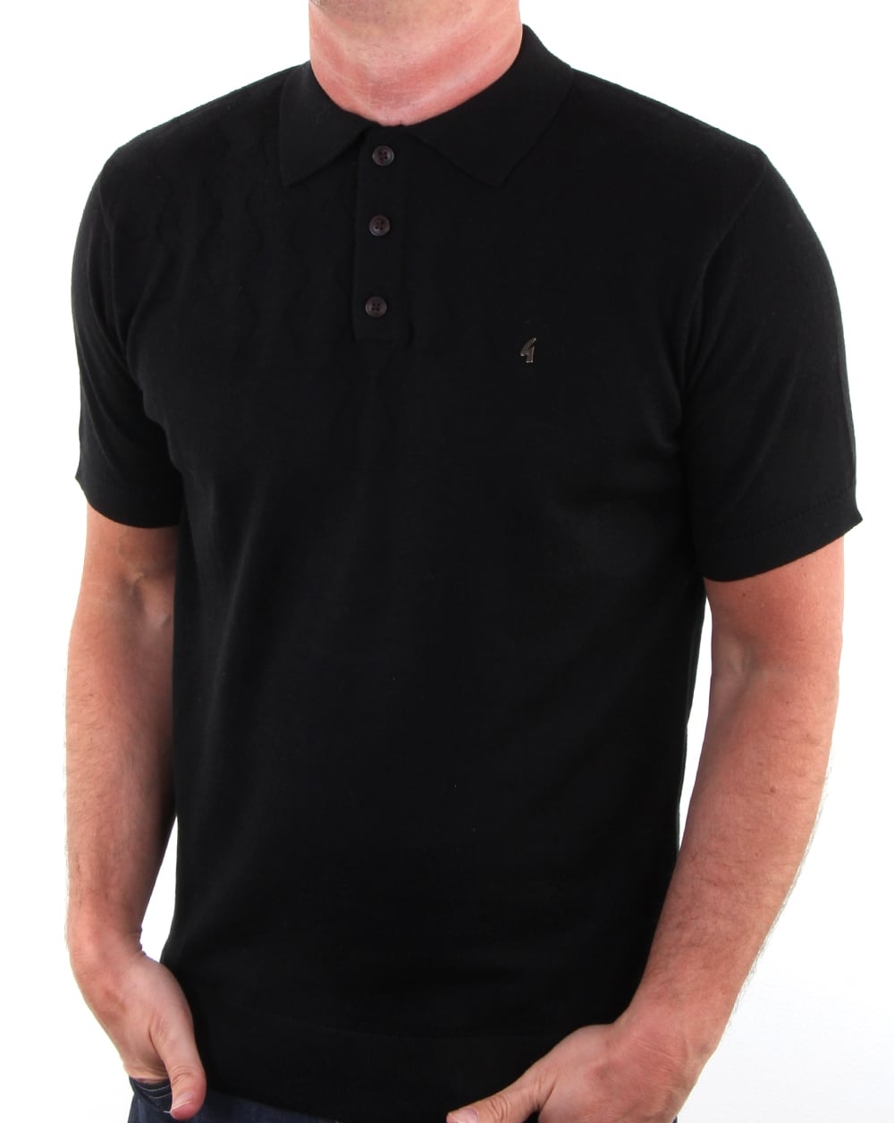 Gabicci Vintage Masso Poloshirt Schwarz