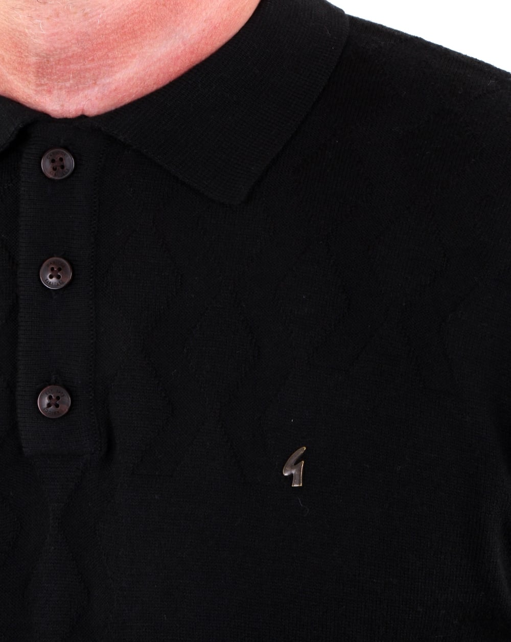 Gabicci Vintage Masso Poloshirt Schwarz