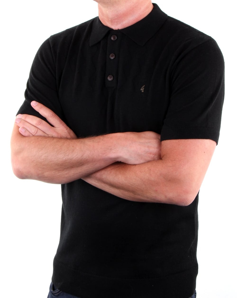 Gabicci Vintage Masso Poloshirt Schwarz