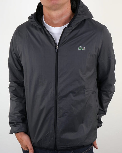 Lacoste Hooded Jacket Black/Charcoal