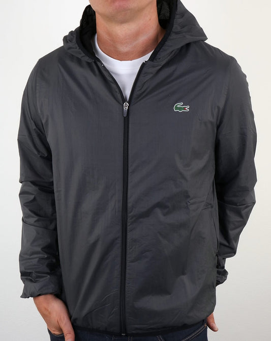 Lacoste Lacoste Kapuzenjacke Schwarz/Anthrazit