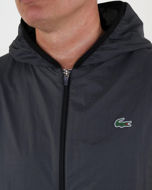 Lacoste Lacoste Kapuzenjacke Schwarz/Anthrazit