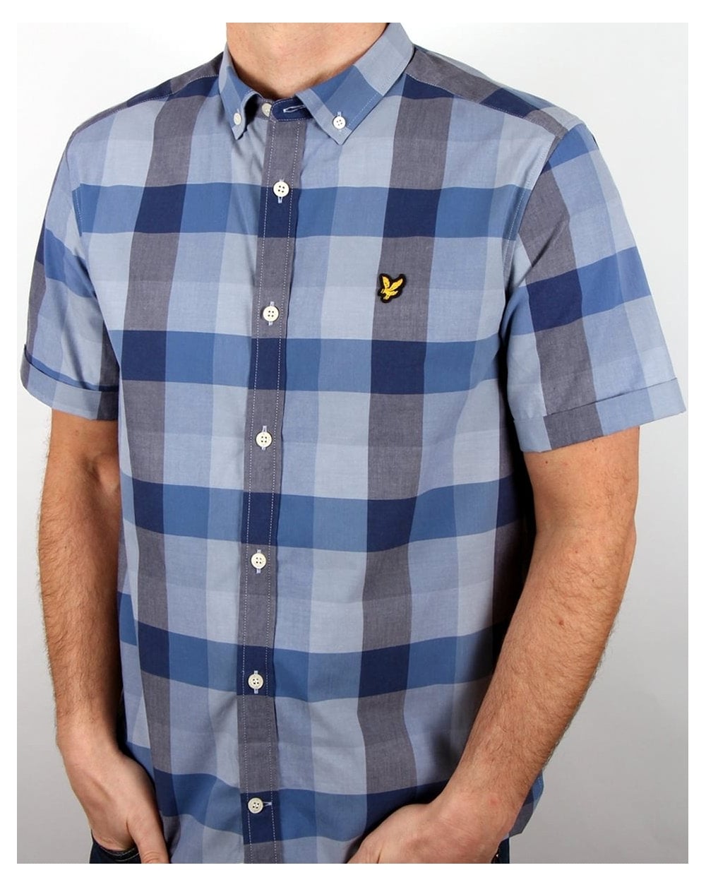 Lyle And Scott Check S/S Shirt Navy