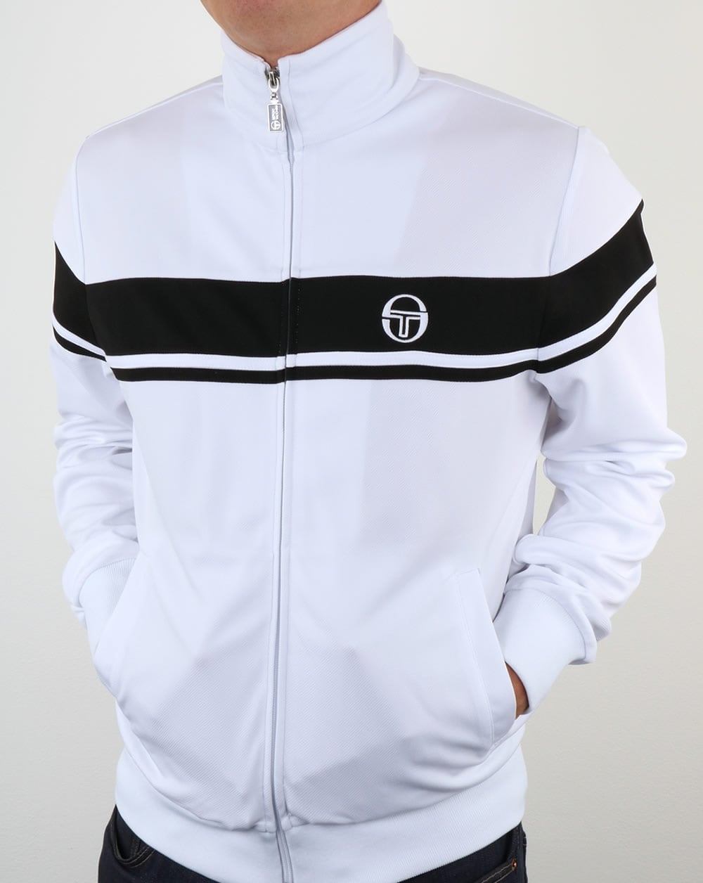 Sergio Tacchini Masters II Trainingsjacke Weiß/Schwarz