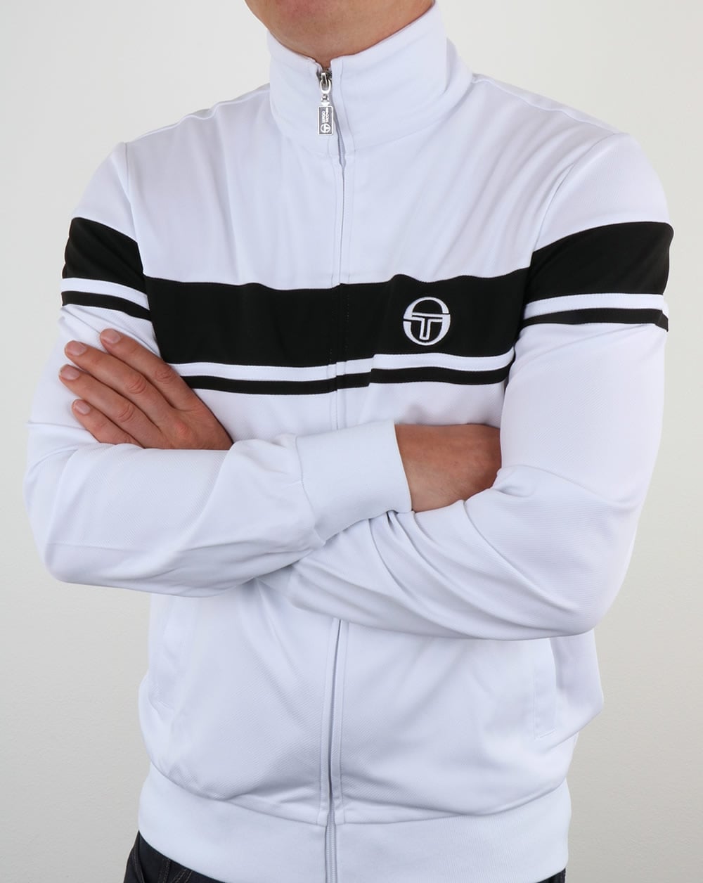 Sergio Tacchini Masters II Trainingsjacke Weiß/Schwarz
