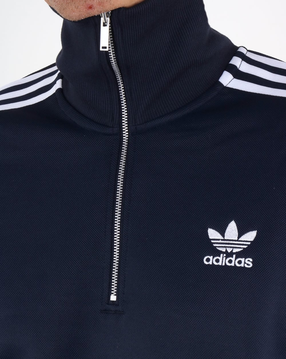 Adidas Originals – Trainingsoberteil im Stil der 90er mit halbem Reißverschluss in Marineblau
