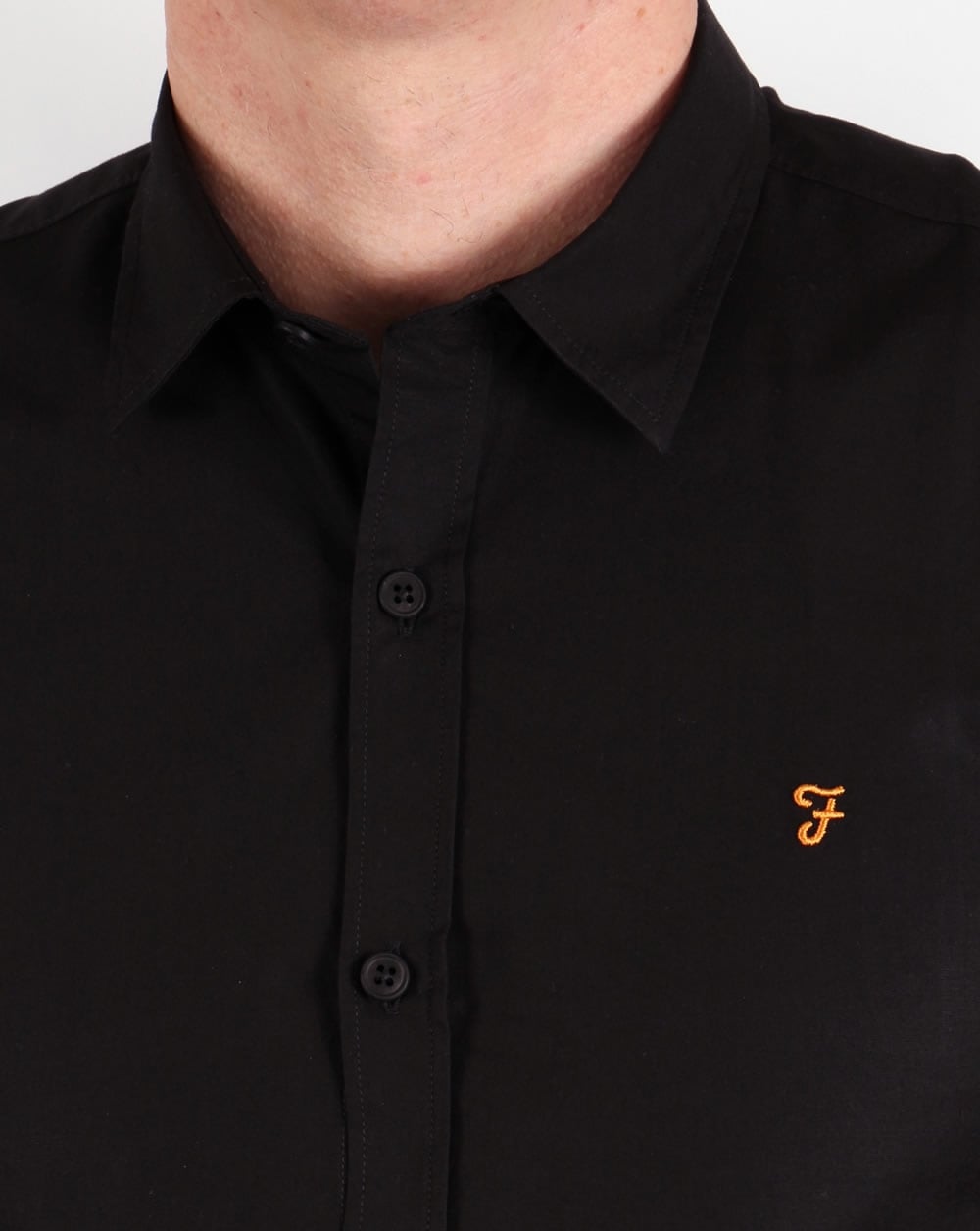 Farah Larch Slim Fit Hemd Schwarz