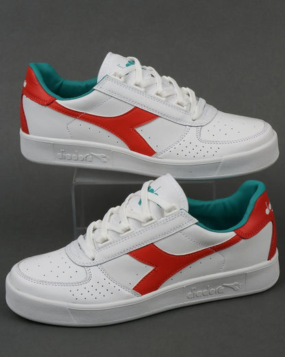 Diadora B. Elite Trainer Weiß/Fiesta Rot