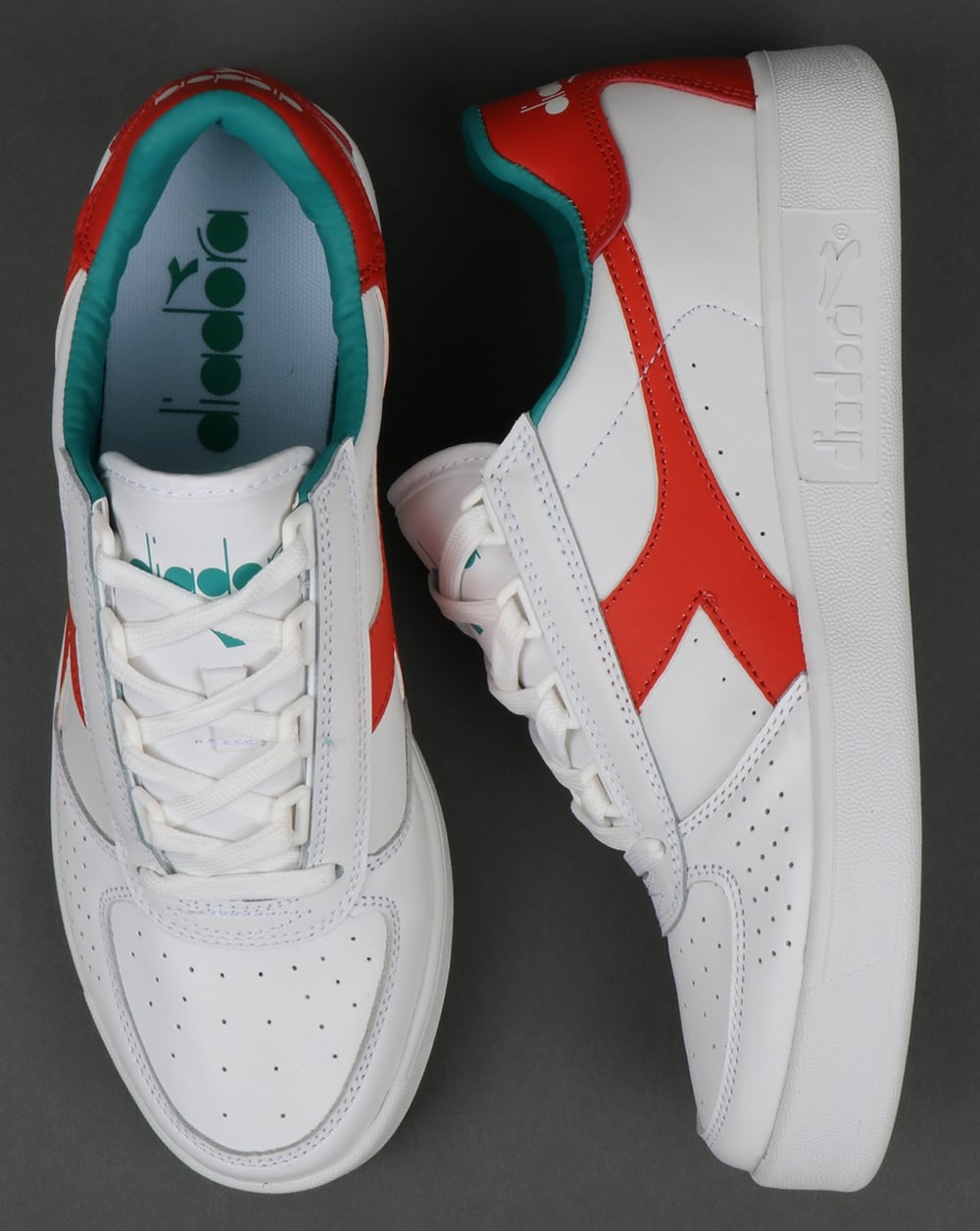 Diadora B. Elite Trainer Weiß/Fiesta Rot