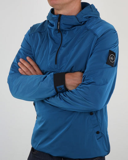 Marshall Artist Liquid Nylon Half Zip Jacke Cyan