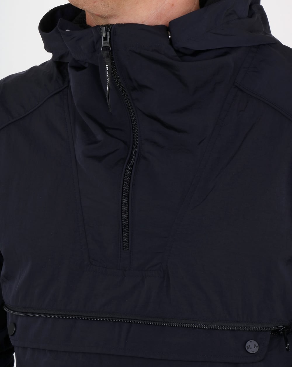 Marshall Artist Liquid Nylon Half Zip Jacke, Marineblau