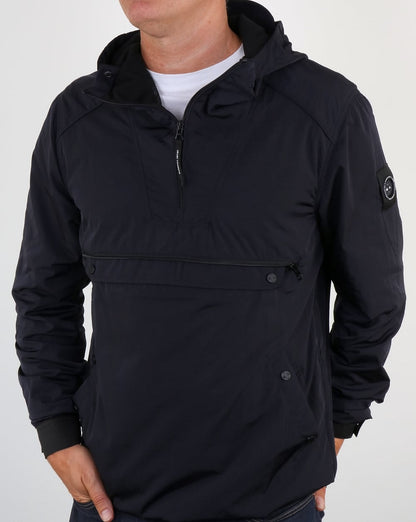 Marshall Artist Liquid Nylon Half Zip Jacke, Marineblau