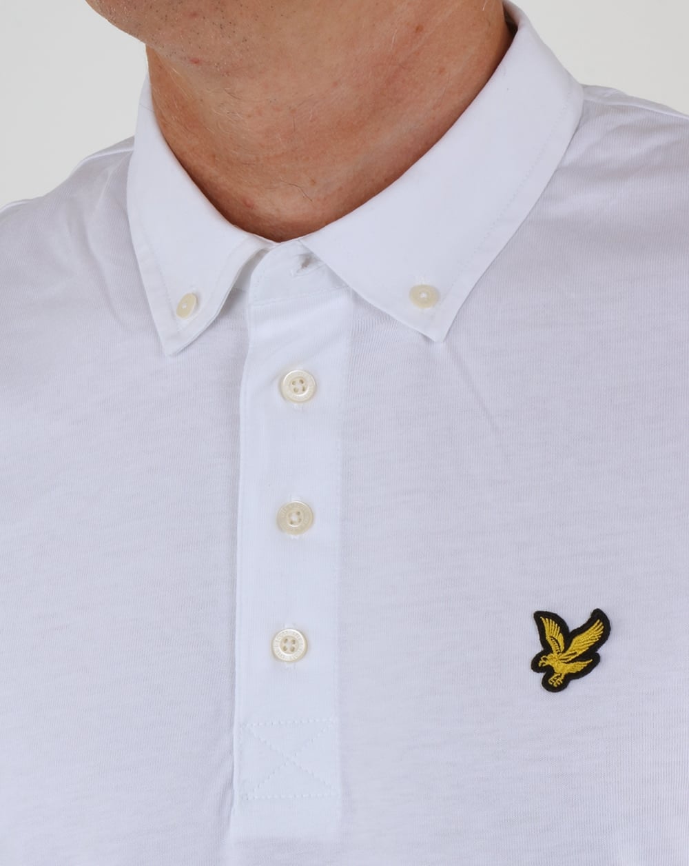 Lyle And Scott Poloshirt mit Knopfleiste, Weiß