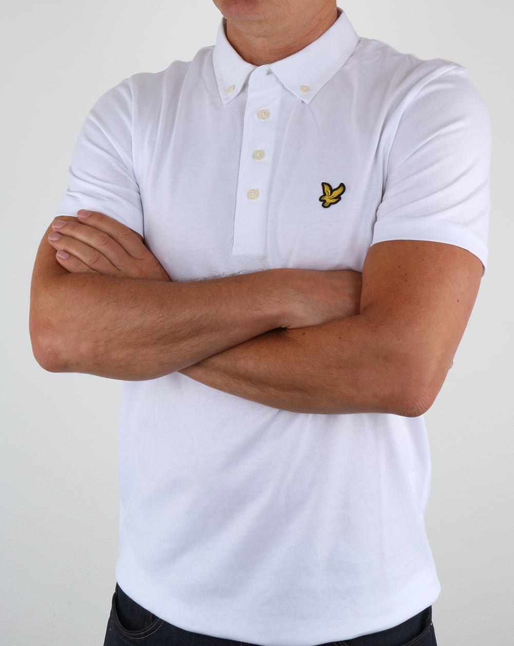 Lyle And Scott Poloshirt mit Knopfleiste, Weiß