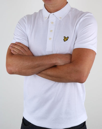 Lyle And Scott Poloshirt mit Knopfleiste, Weiß