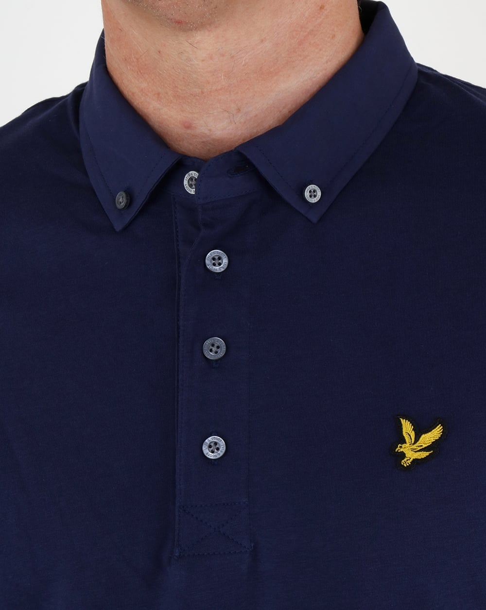 Lyle And Scott Poloshirt mit Knopfleiste, Marineblau