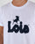 Lois Bull Logo T Shirt White/Navy