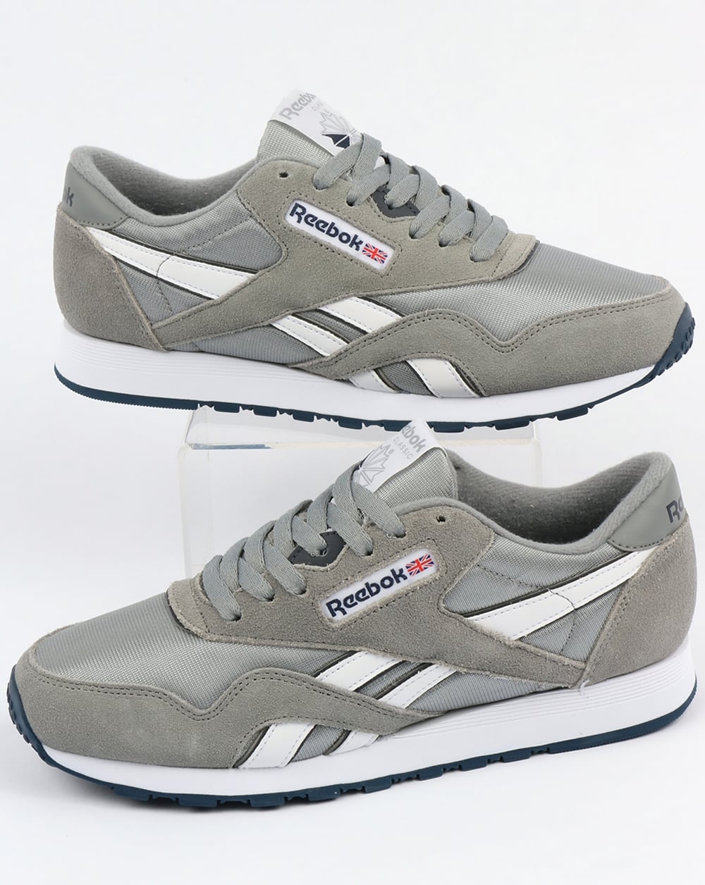 Reebok Classic Nylon Sneakers Platin/Jetblau