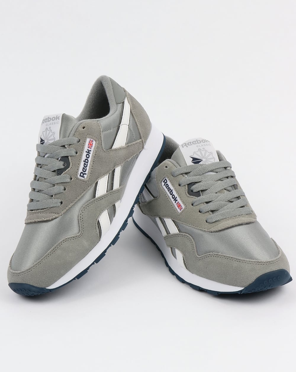 Reebok Classic Nylon Sneakers Platin/Jetblau