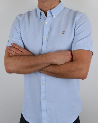 Farah – Brewer – Kurzarmhemd, Himmelblau