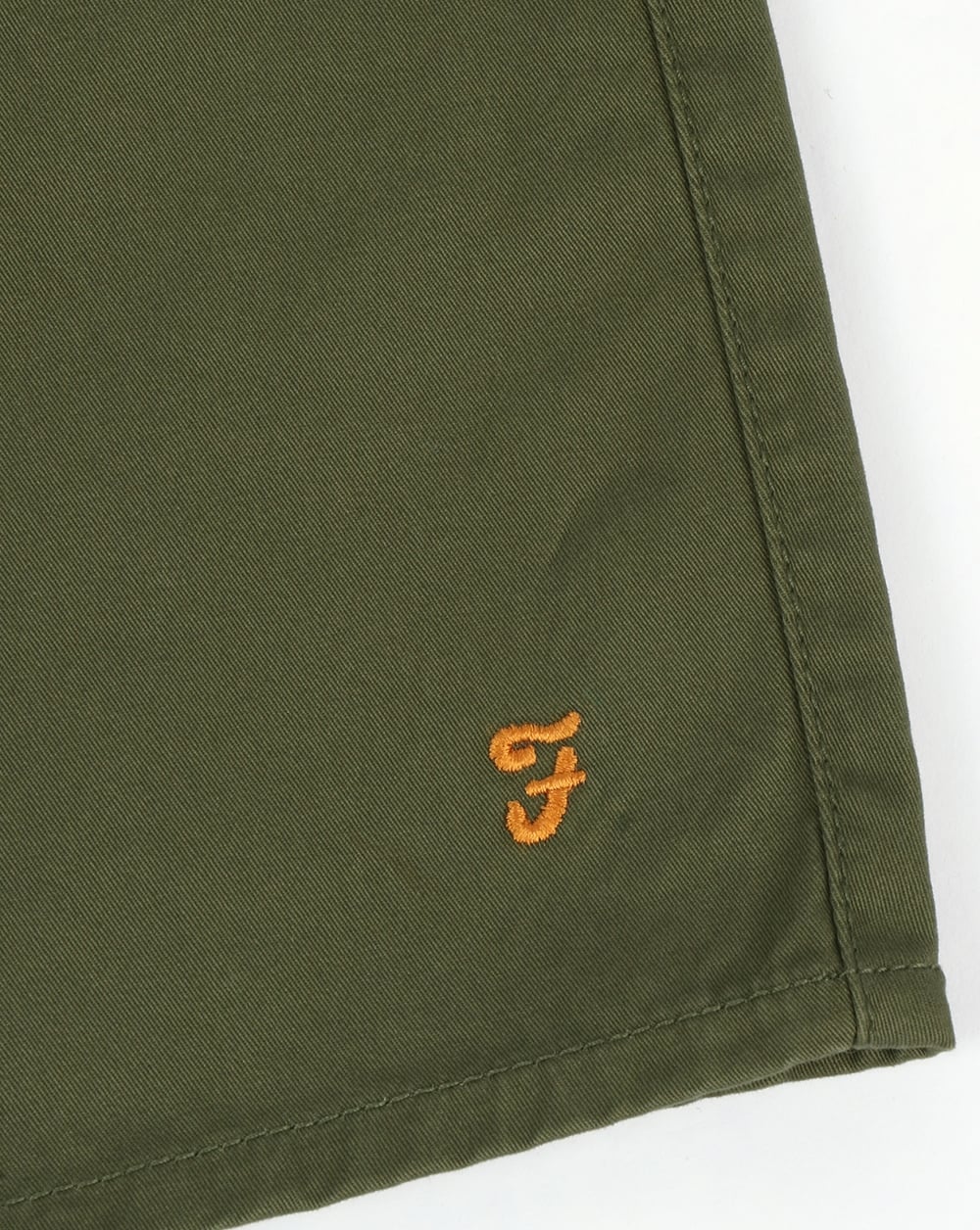 Farah Hawk Chino-Twill-Shorts Militärgrün