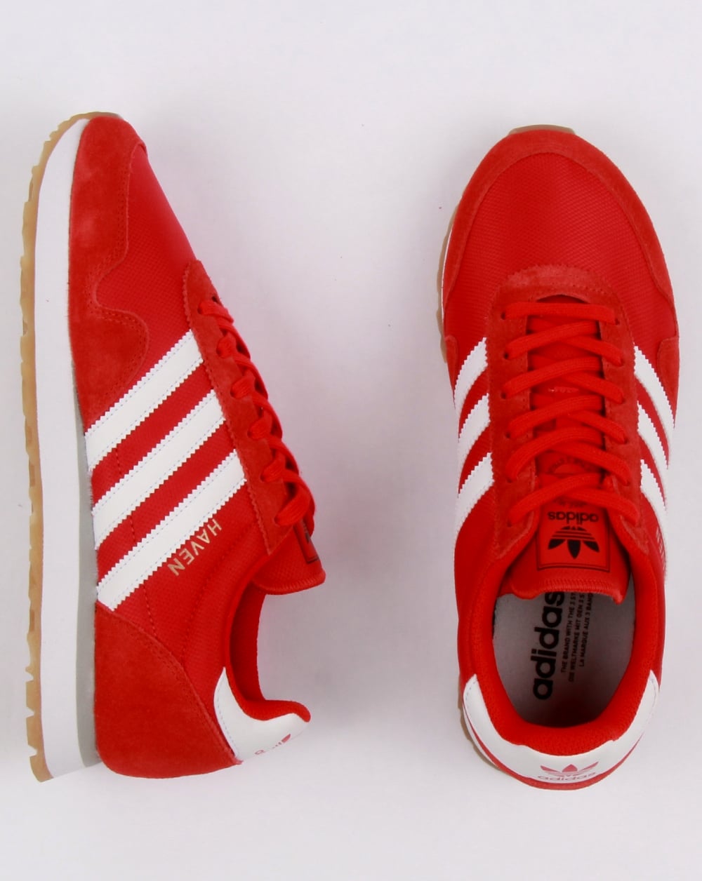 Adidas Haven Sneakers Rot/Weiß/Gummi