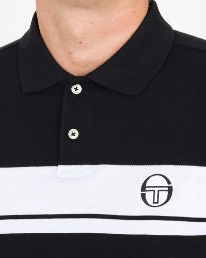 Sergio Tacchini Young Line Poloshirt Schwarz/Weiß