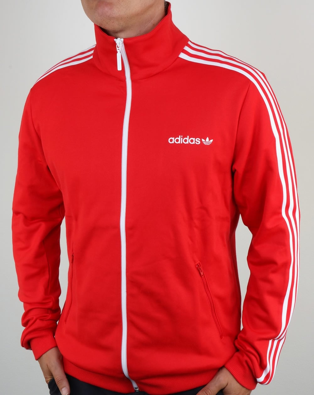 Adidas Originals Beckenbauer Trainingsjacke Rot/Weiß